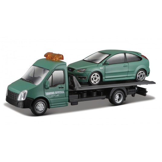 1:43 STREET FIRE FLATBED TRANSPORT W FORD FOCUS ST -zdjęcie numer 1