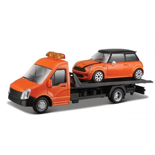 1:43 STREET FIRE FLATBED TRANSPORT W MINI COOPER S -zdjęcie numer 1