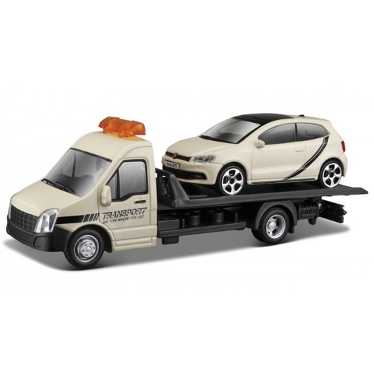 1:43 STREET FIRE FLATBED TRANSPORT W VOLKSWAGEN PO -zdjęcie numer 1