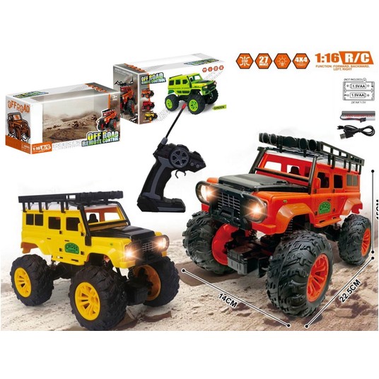 Auto R/C Off Road 1:16 22,5x14xCM ŚWIATŁO ŁAD 5672 -zdjęcie numer 1
