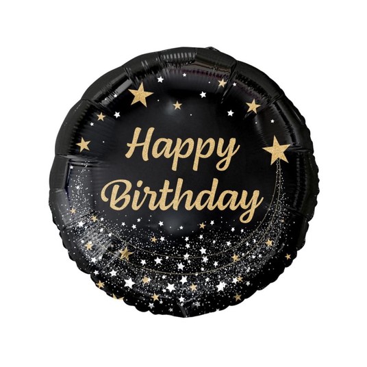 BALON FOLIOWY B&C HAPPY BIRTHDAY CZARNY 18 CALI -zdjęcie numer 1