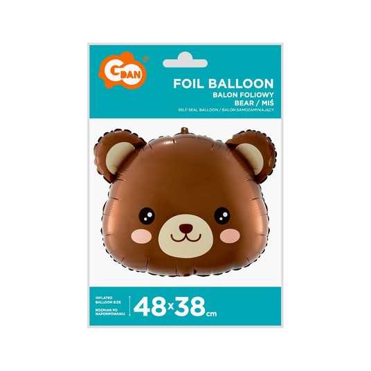 BALON FOLIOWY MIŚ 48X38CM AA 4112 -zdjęcie numer 1