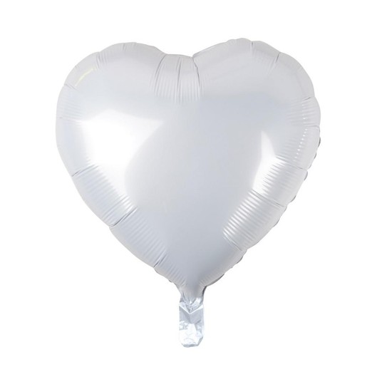 BALON FOLIOWY SERCE BIAŁE 18" AA 7081 -zdjęcie numer 1