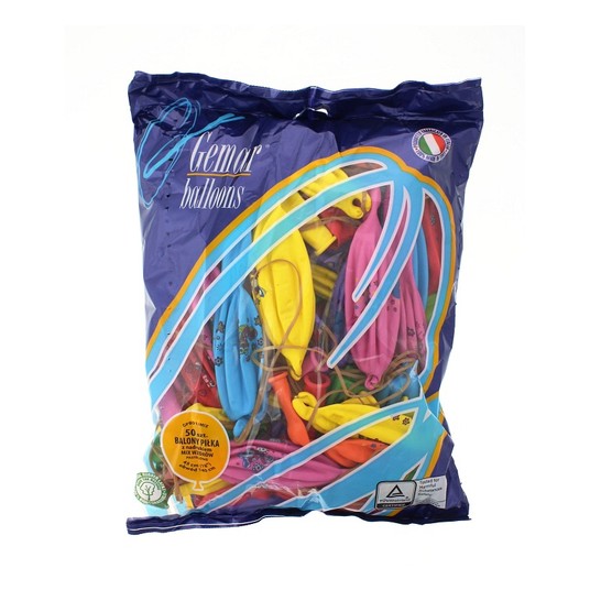 BALON PASTEL PIŁKA Z NADRUKIEM LUX MIX 50SZT 6200 -zdjęcie numer 1