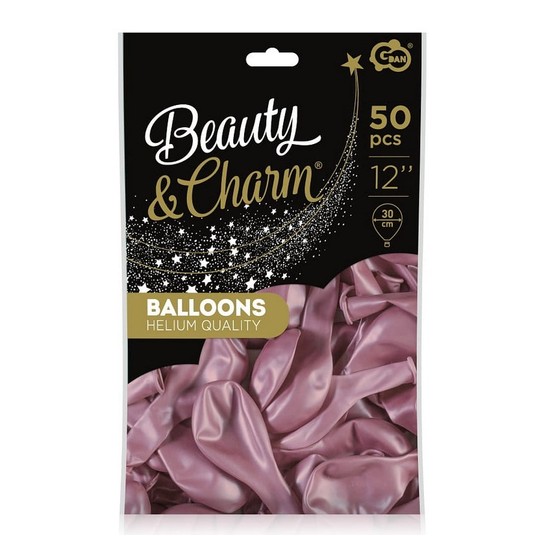 BALONY BEAUTY&CHARM METALIKI J.RÓŻ 10SZT -zdjęcie numer 1