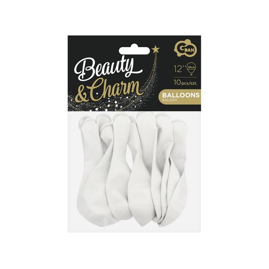 BALONY BEAUTY&CHARM PASTELOWE BIAŁE 12" 3110 -zdjęcie numer 1