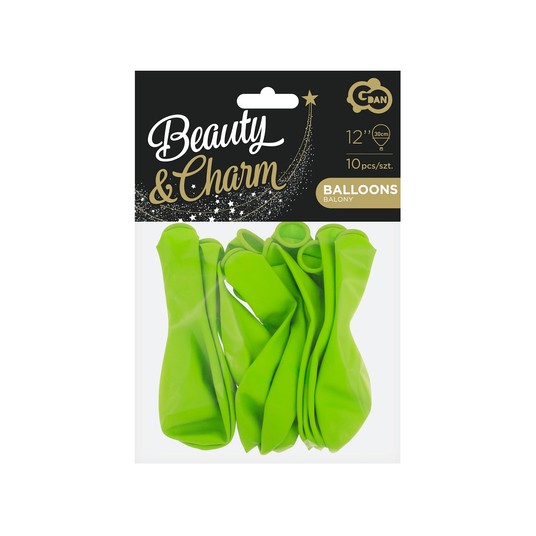 BALONY BEAUTY&CHARM PASTELOWE PISTACJOWE 10SZT -zdjęcie numer 1