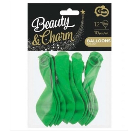 BALONY BEAUTY&CHARM PASTELOWE ZIELONE 10SZT -zdjęcie numer 1