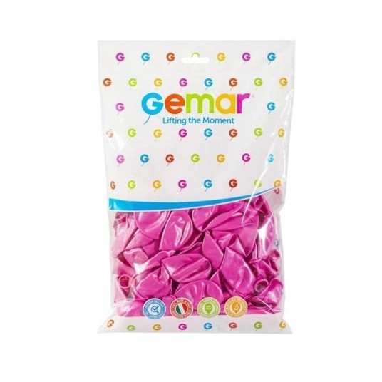 BALONY GM90 METAL 10" RÓŻOWE 33/ 100 szt. -zdjęcie numer 1