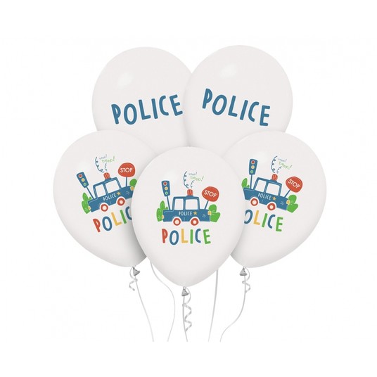 BALONY POLICJA 12" 5SZT -zdjęcie numer 1