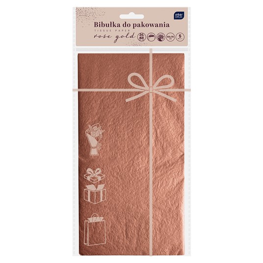 BIBUŁKA DO PAKOW PREZEN 50X70CM ROSE GOLD a"5 5608 -zdjęcie numer 1