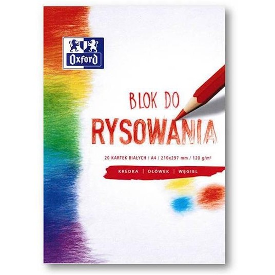 BLOK RYSUNKOWY A4/20K BIAŁY OXFORD 400093195 A"20 -zdjęcie numer 1