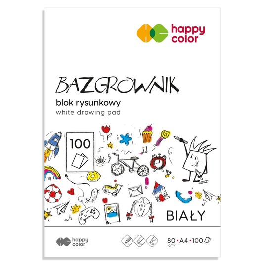 Blok rysunkowy Bazgrownik A4/100K 80g 3850 -zdjęcie numer 1