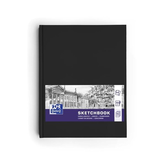 BLOK SZKICOWNIK A4/96K OXFORD CZARNY 400152623 A'5 -zdjęcie numer 1