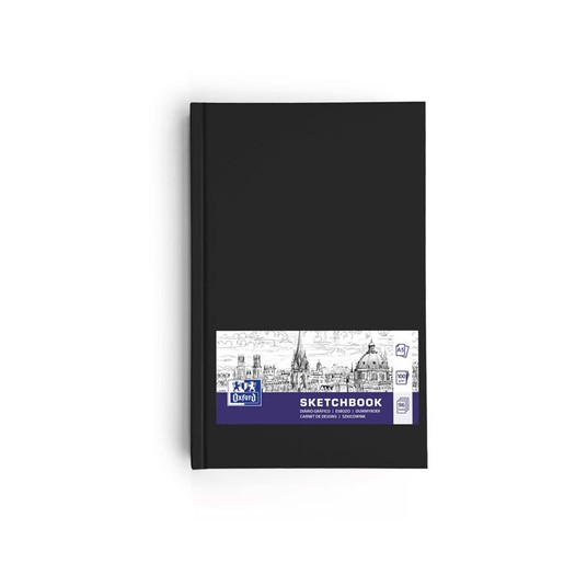 BLOK SZKICOWNIK A5/96K OXFORD ART CZARNY 400152622 -zdjęcie numer 1