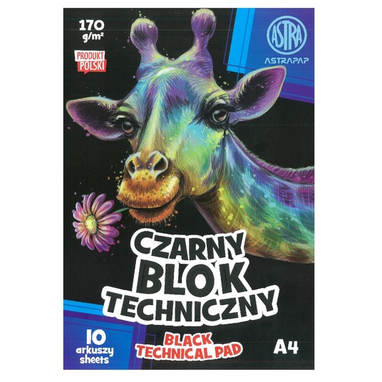 BLOK TECH. ASTRAPAP BLACK A4 170G A'10 4891 -zdjęcie numer 1
