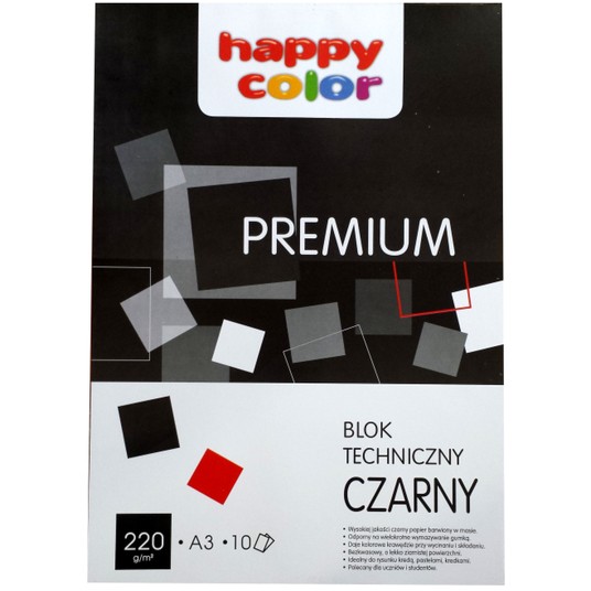 BLOK TECHNICZN A3/10 PREMIUM CZARNY 220G A'10 7108 -zdjęcie numer 1