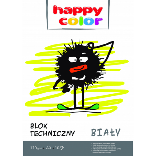 BLOK TECHNICZNY A3/10 BIAŁY A'10 6422 -zdjęcie numer 1