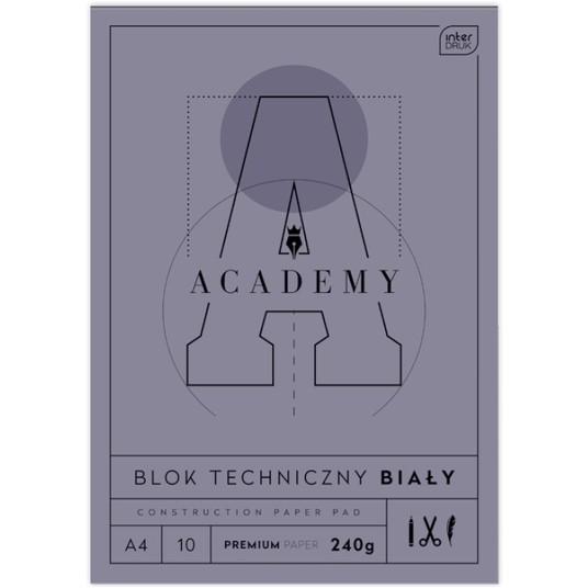 BLOK TECHNICZNY A4/10K 240G ACADEMY 1724 A'10 -zdjęcie numer 1