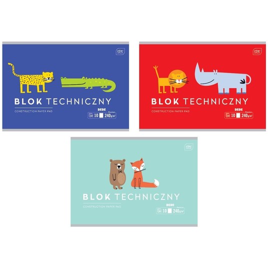 BLOK TECHNICZNY A4/10K 240G BEBE KIDS 1134 A'10 -zdjęcie numer 1