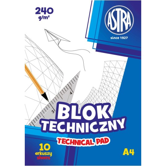 BLOK TECHNICZNY A4/10K 240G/M2 ASTRA A'10 2617 -zdjęcie numer 1