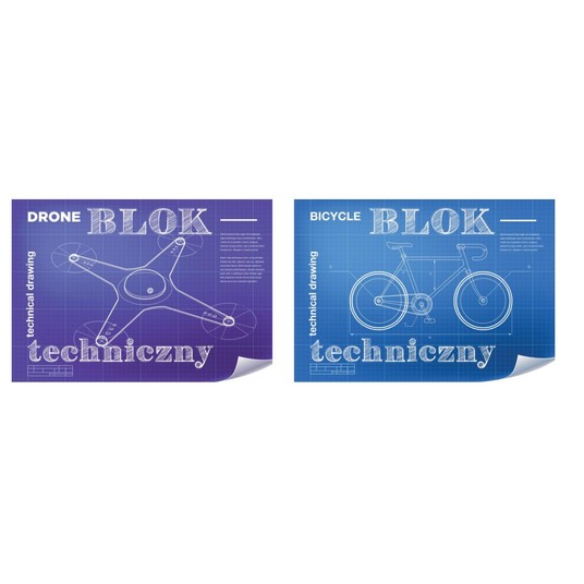 BLOK TECHNICZNY A4 /10K BIAŁY ECO 140G A'10 8518 -zdjęcie numer 1