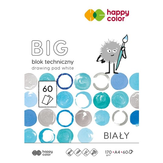 BLOK TECHNICZNY BIAŁY BIG A4 170G 60ARK. HC 8924 -zdjęcie numer 1