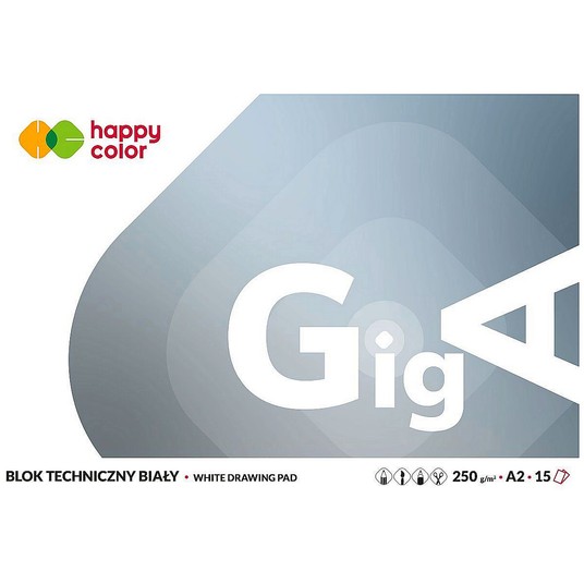 BLOK TECHNICZNY GIGA BIALY A2/15K. 250G. 7016 -zdjęcie numer 1