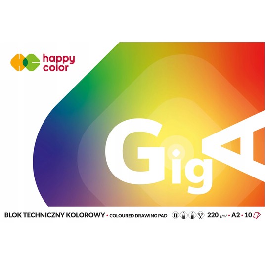 BLOK TECHNICZNY GIGA KOLOROWY A2,10 ARK,220G 7009 -zdjęcie numer 1