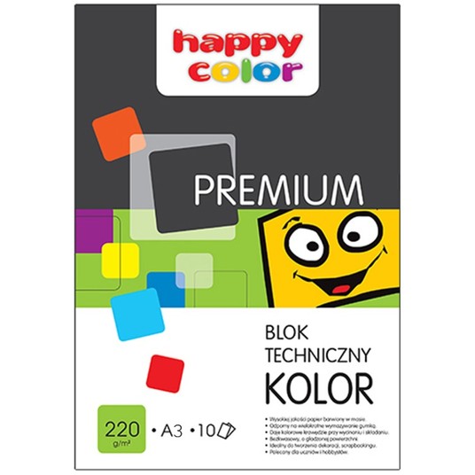 BLOK TECHNICZNY PREMIUM KOLOROWY A3 220G A'10 7061 -zdjęcie numer 1