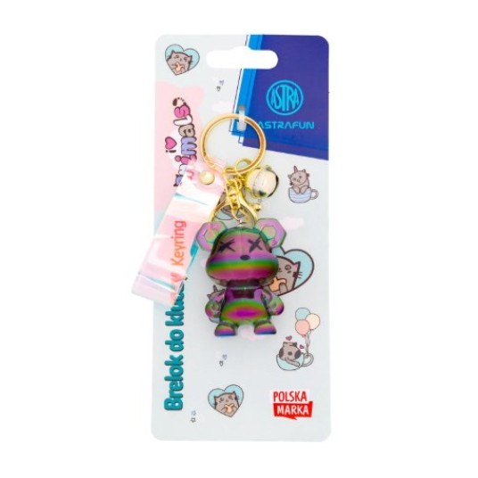 Brelok metalowy ASTRAFUN XX bear - 1 szt. tie-card -zdjęcie numer 1