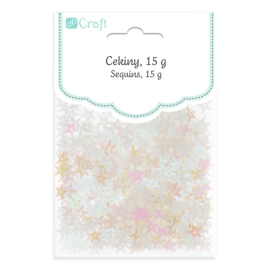 CEKINY - GWIAZDKI OPALIZUJĄCE 15 G 0294 -zdjęcie numer 1