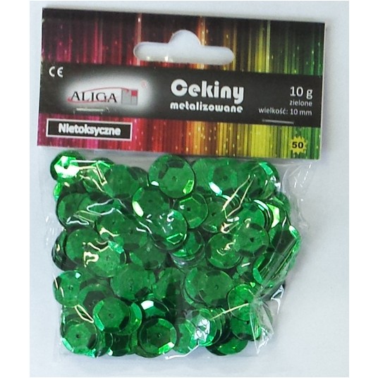 CEKINY METALIZOWANE ZIELONE 5895 -zdjęcie numer 1