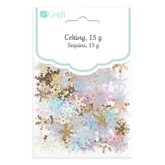 CEKINY - ŚNIEŻYNKI MIX 15 G 0317 -zdjęcie numer 1