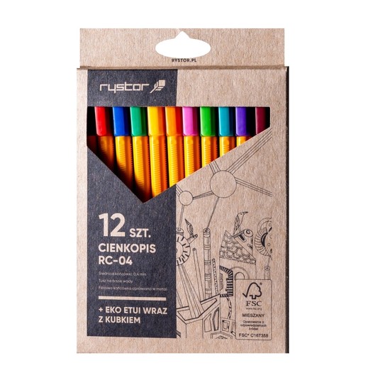 CIENKOPIS RC-04 MIX 12SZT. ETUI EKO -zdjęcie numer 1