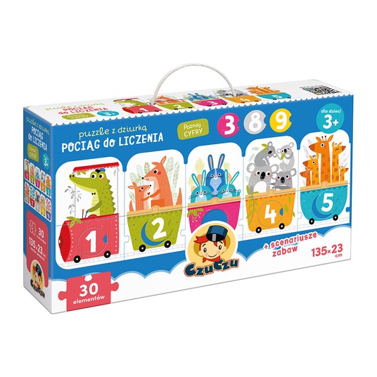 CZUCZU PUZZLE Z DZIURKĄ POCIĄG DO LICZENIA 0753 -zdjęcie numer 1