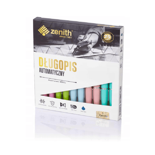 DŁUGOPIS AUTOM. 0,8MM ZENITH 7 PASTEL MIX KOL A'20 -zdjęcie numer 1