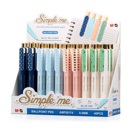 Długopis automatyczny Simple Me, 0.5mm, nieb (40) -zdjęcie numer 1