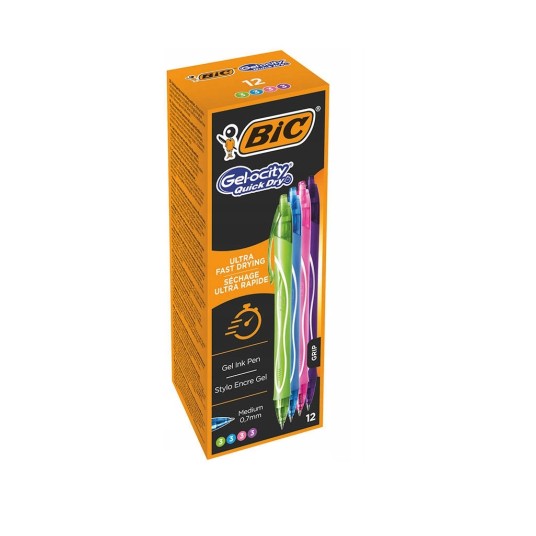 DŁUGOPIS BIC GELOCITY QUICK DRY FUN (12) 8146 -zdjęcie numer 1