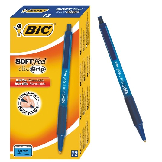 DŁUGOPIS BIC SOFT FEEL CLIC GRIP NIEB A'12 4346 -zdjęcie numer 1