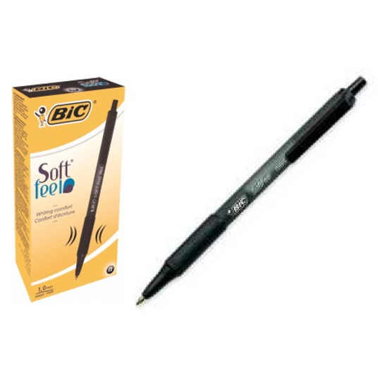 DŁUGOPIS BIC SOFTFEEL CLIC GRIP CZARNY A'12 4360 -zdjęcie numer 1