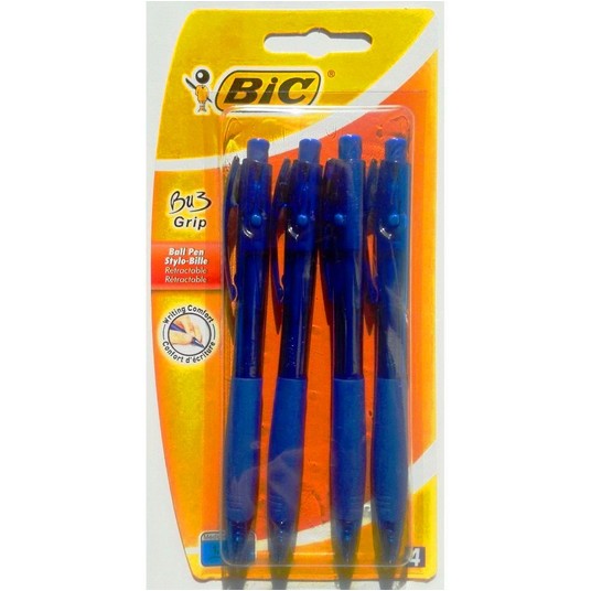 DŁUGOPIS BU3 GRIP NIEBIESKI (4) 0396 -zdjęcie numer 1