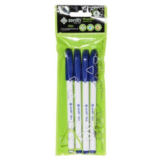 Długopis Gliss 0,5mm, 4 sztuki, niebieski -zdjęcie numer 1