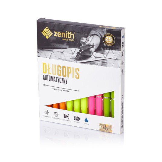 DŁUGOPIS ZENITH 7 (10) MIX FLUORESCENCYJN 04071030 -zdjęcie numer 1