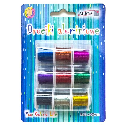 DRUCIKI ALUMINIOWE NA SZPULKACH 0,3MMX3M 9KOL.3656 -zdjęcie numer 1