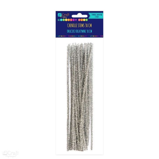 DRUCIKI KREATYWNE 30 CM SREBRNE, 25 SZT 6015 -zdjęcie numer 1
