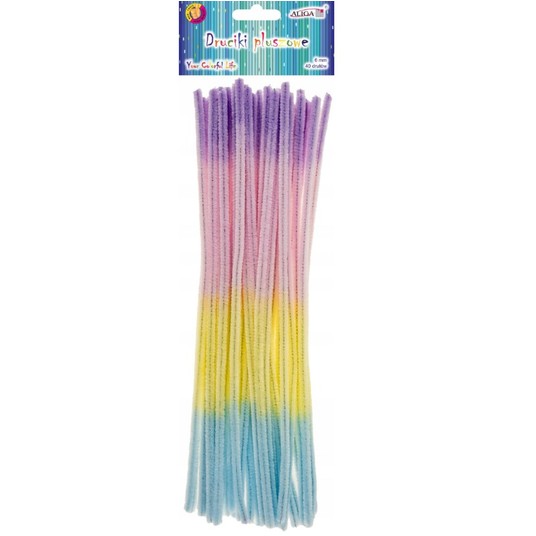 DRUCIKI PLUSZOWE TĘCZOWE 6MM/30CM (40) 9355 -zdjęcie numer 1