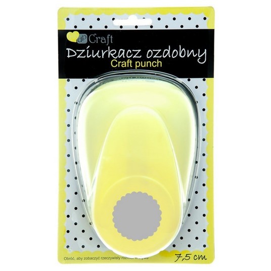 DZIURKACZ OZDOBNY 7,5CM KÓŁKO Z FALBANKĄ -zdjęcie numer 1