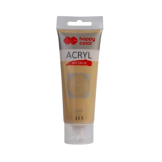 FARBA AKRYLOWA 75ML CZYSTE ZŁOTO METAL,111, 1161 -zdjęcie numer 1