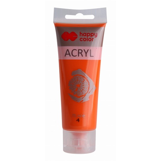 FARBA AKRYLOWA 75ML POMARAŃCZOWA (4) 6197 -zdjęcie numer 1